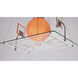 Canada 1 Light 14 inch Orange and Clear Childrens Lighting Ceiling Light, Basketball Court