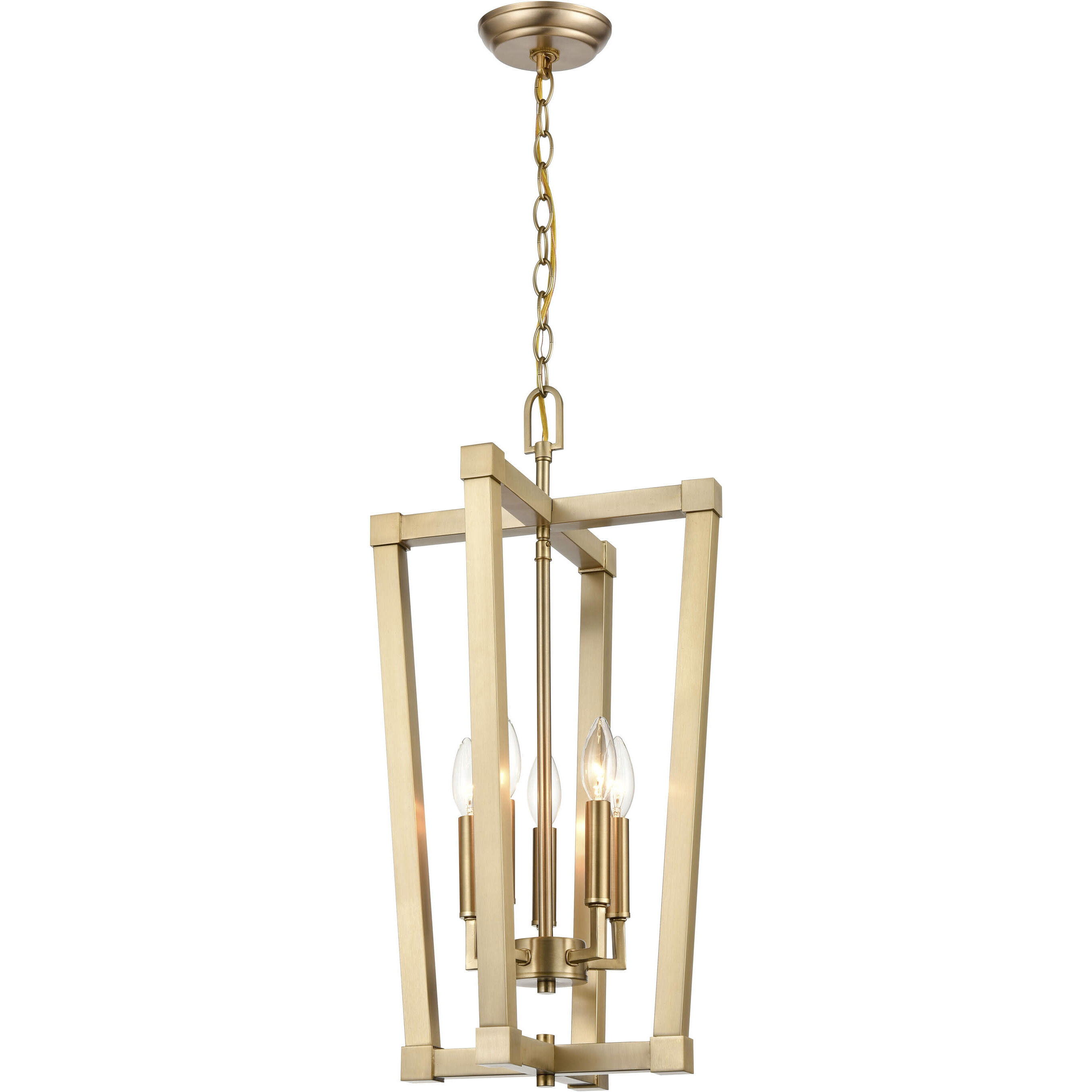 None 5 Light 13 inch Modern Gold Pendant Ceiling Light