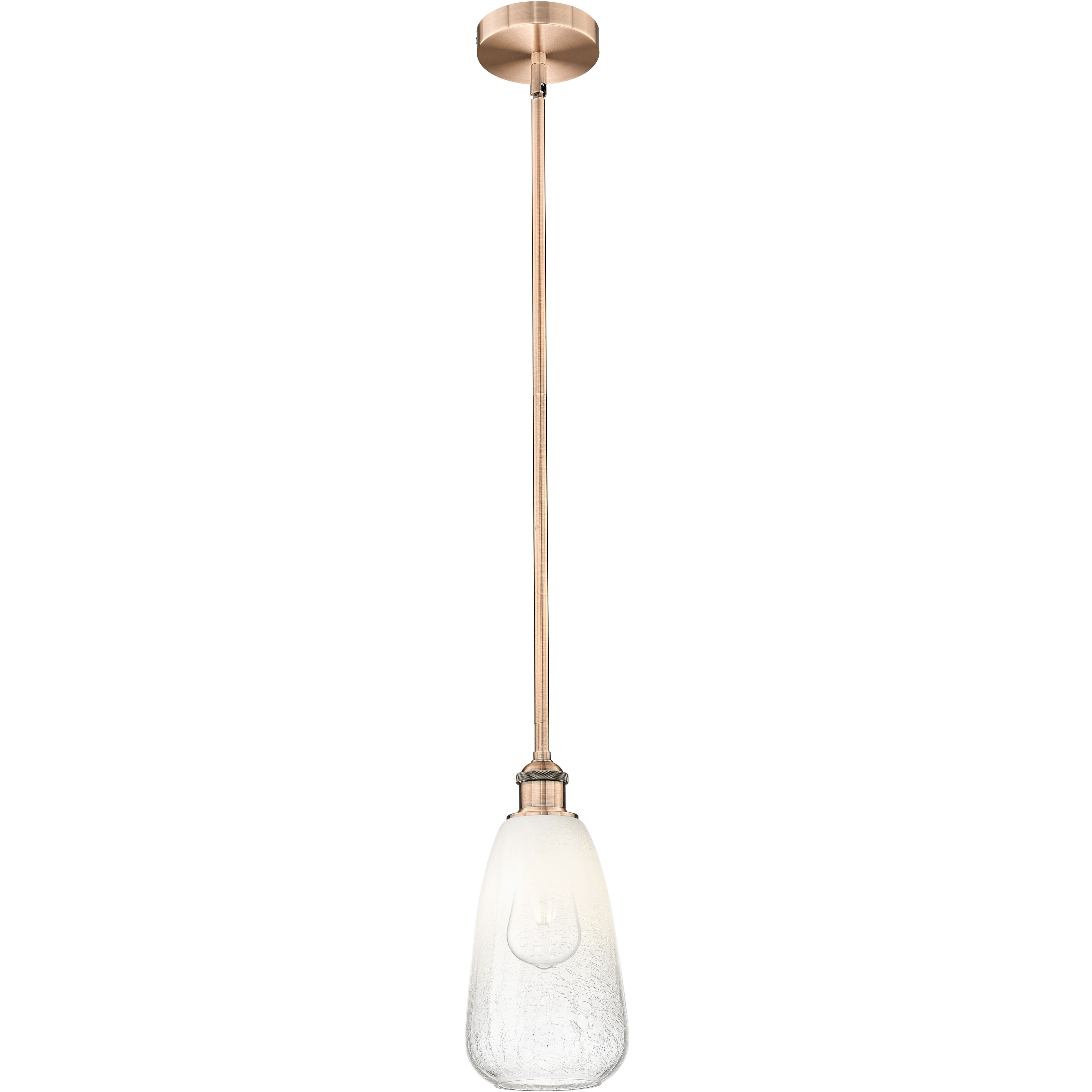 Edison Brookhaven Almond 1 Light 6 inch Antique Copper Mini Pendant Ceiling Light in Opal Glass
