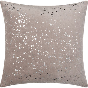 Velvet Sparkle 18 inch Gray Pillow Kit, Square