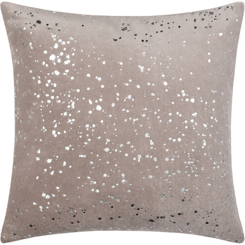 Velvet Sparkle 22 inch Gray Pillow Kit, Square