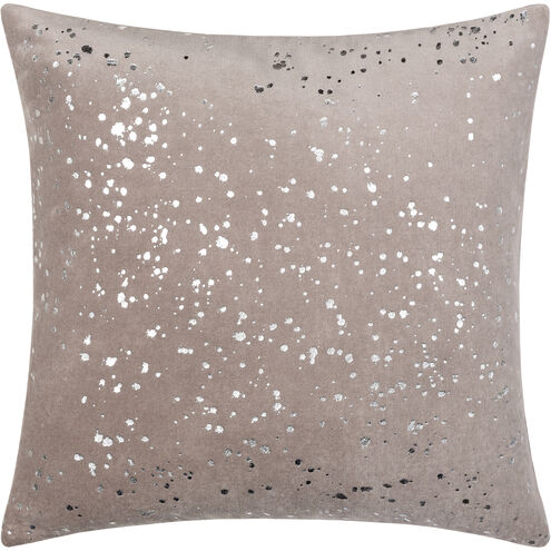 Velvet Sparkle 20 inch Gray Pillow Kit, Square