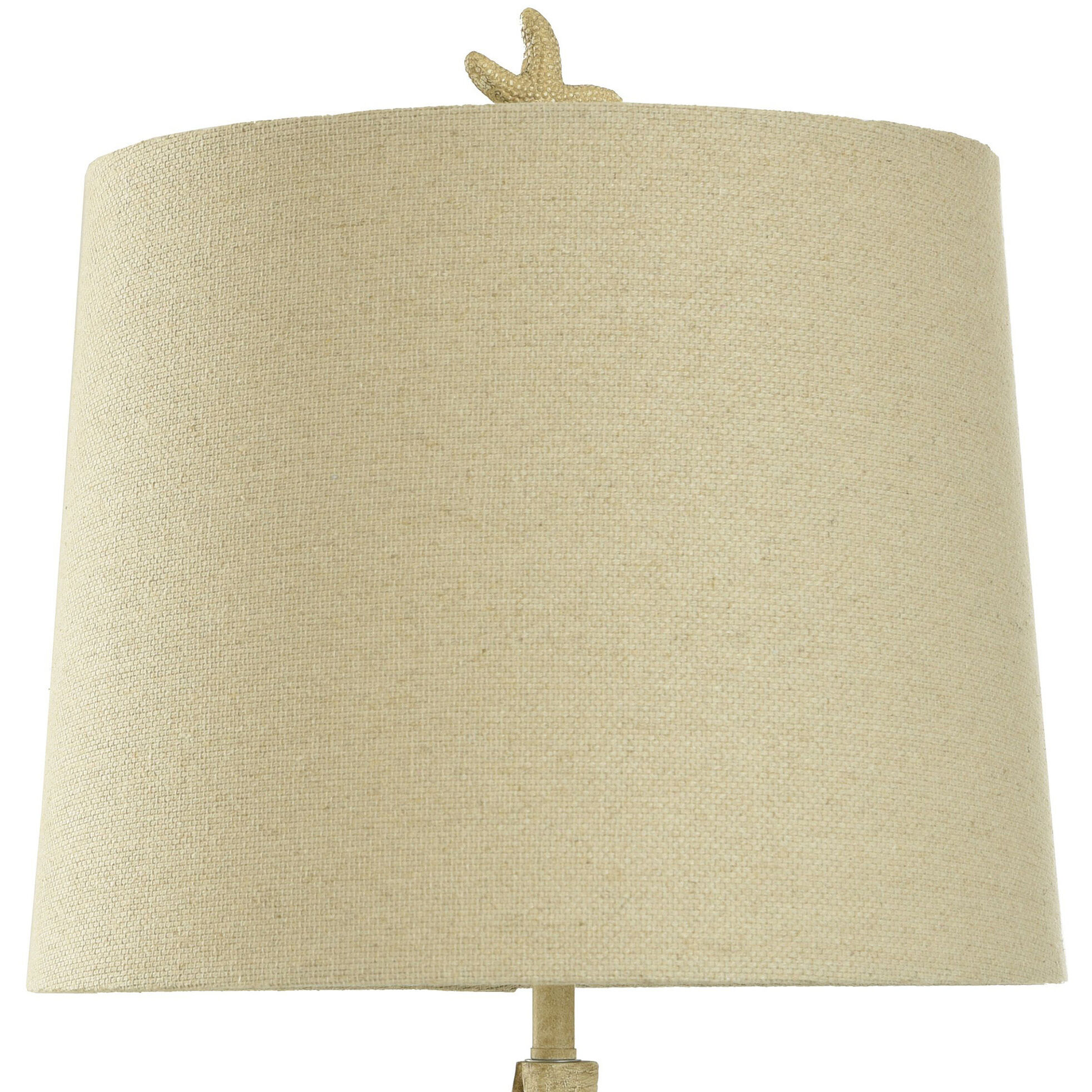 Porthaven 34 inch 150 watt Sand Yellow and Clear Table Lamp Portable Light