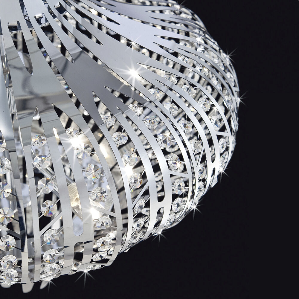 Monica 9 Light 27 inch Chrome Flush Mount Ceiling Light