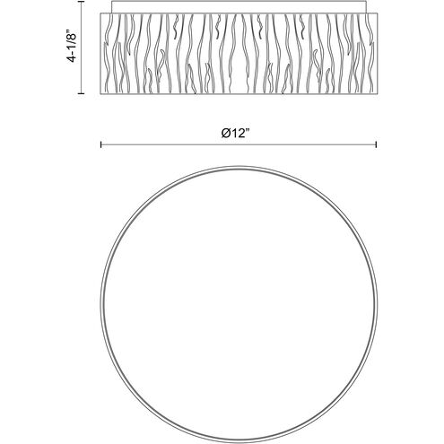 Kensington LED 12 inch Urban Bronze Flush Mount Ceiling Light