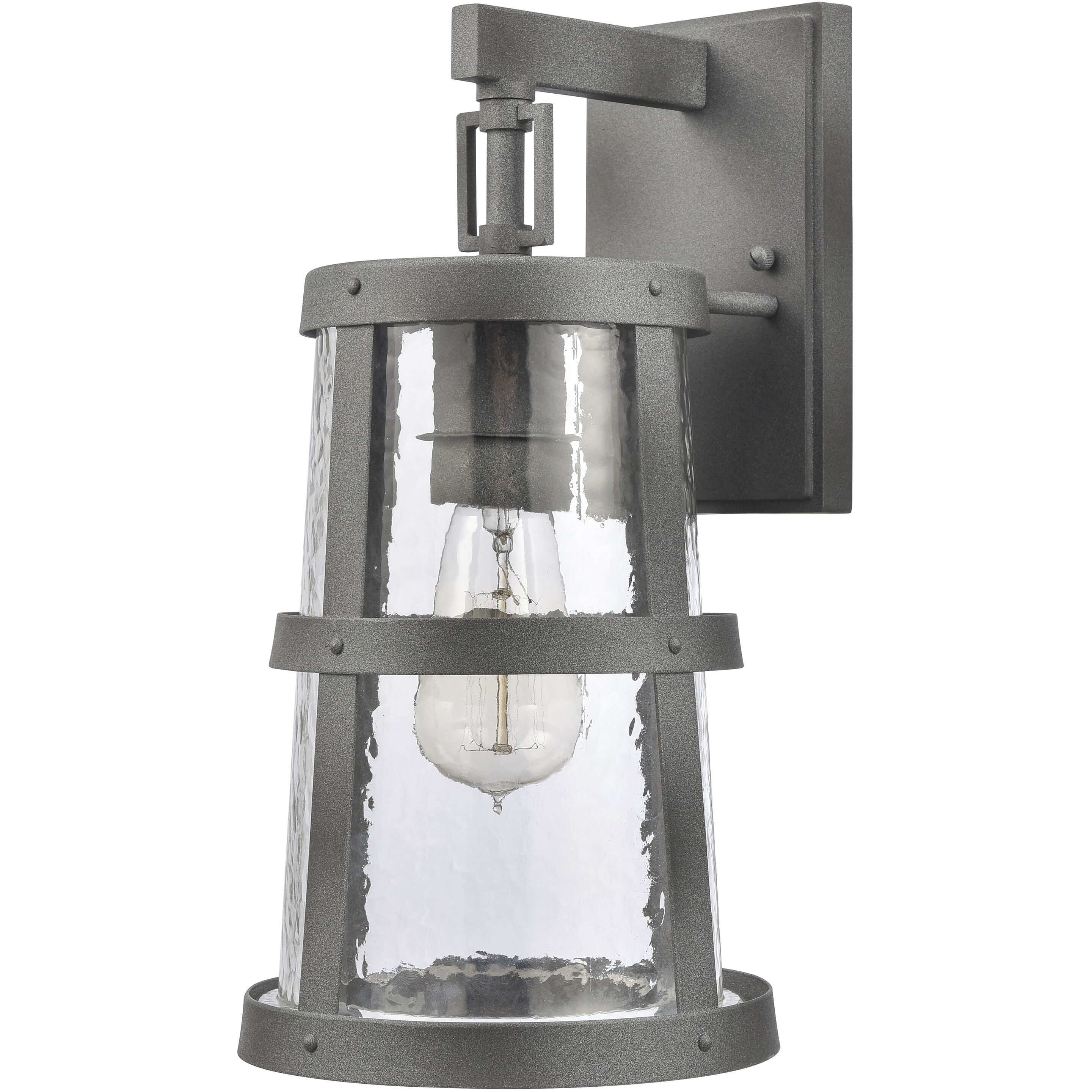 Dakota 1 Light 14 inch Distressed Zinc Outdoor Wall Sconce