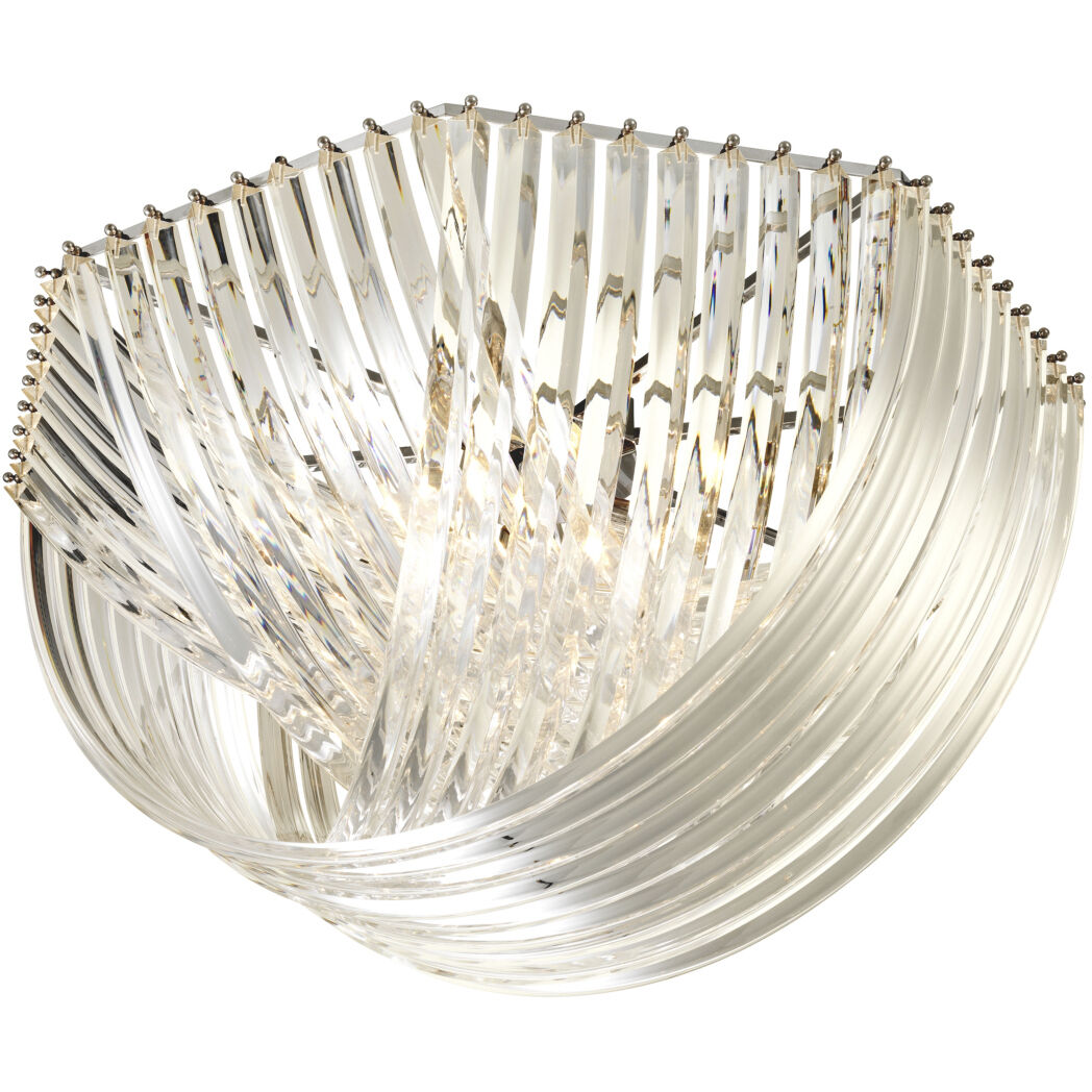 Hyères 4 Light 35.43 inch Clear Acrylic with Nickel Ceiling Lamp Ceiling Light