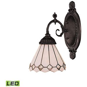 Mix-N-Match LED 4.5 inch Tiffany Bronze Sconce Wall Light in Tiffany 04 Glass