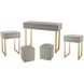 Beaufort Point Gray with Gold Furniture Set