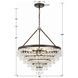Calypso 8 Light 25 inch Vibrant Bronze Chandelier Ceiling Light