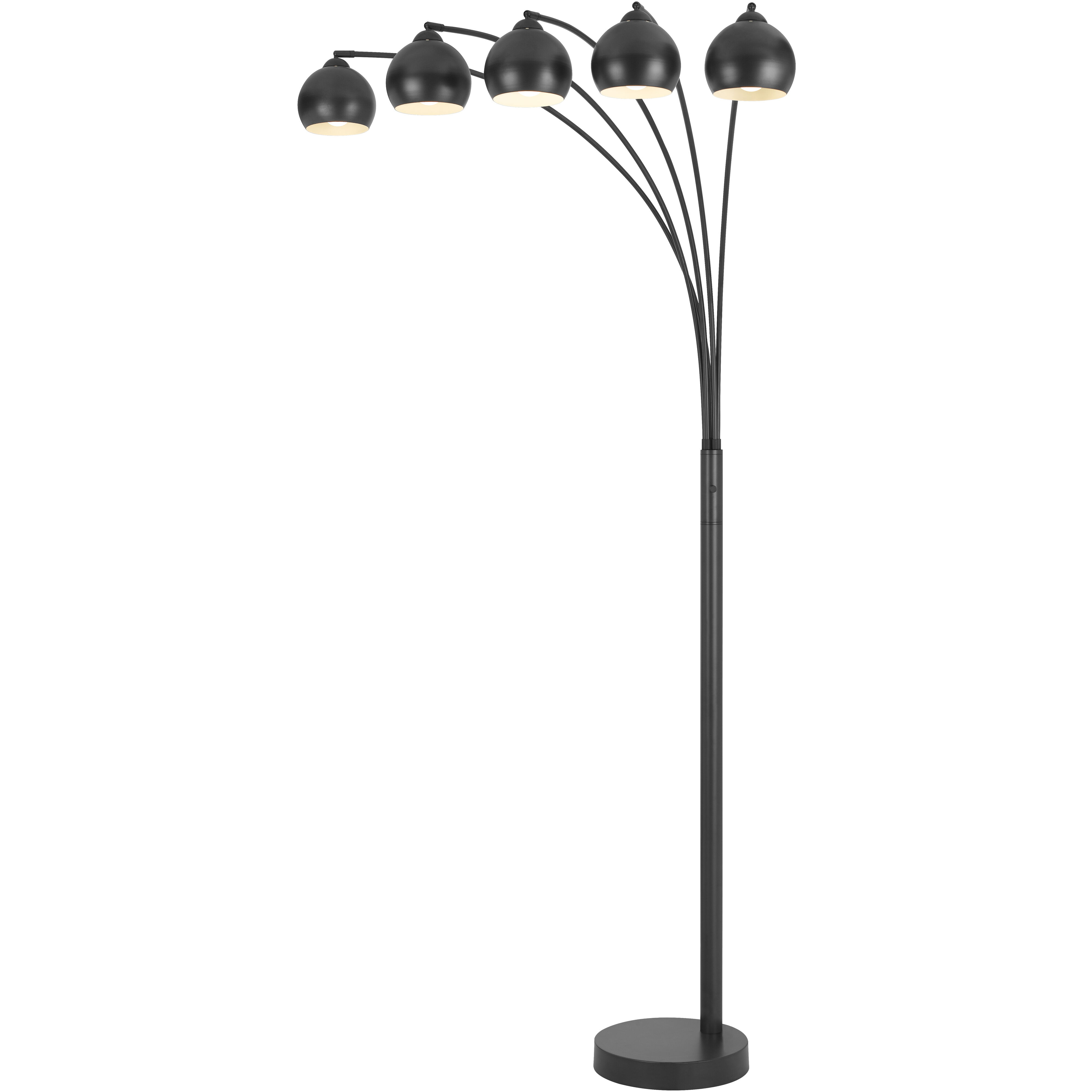 Carley 88 inch 60 watt Charcoal Grey Floor Lamp Portable Light