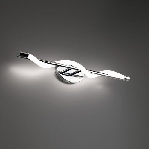 Jasmine LED 27 inch Chrome Bath Vanity & Wall Light, dweLED