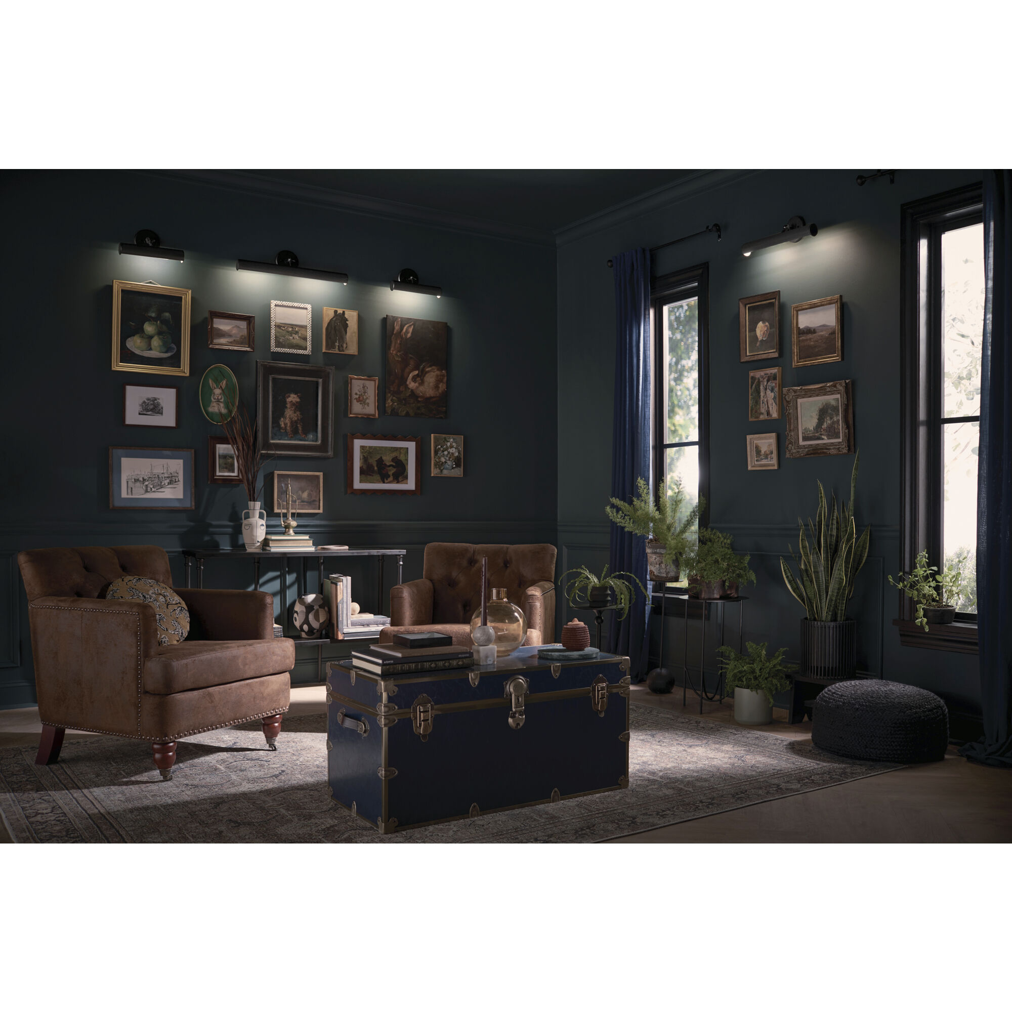 Midi 26 watt 18 inch Black Picture Light Wall Light