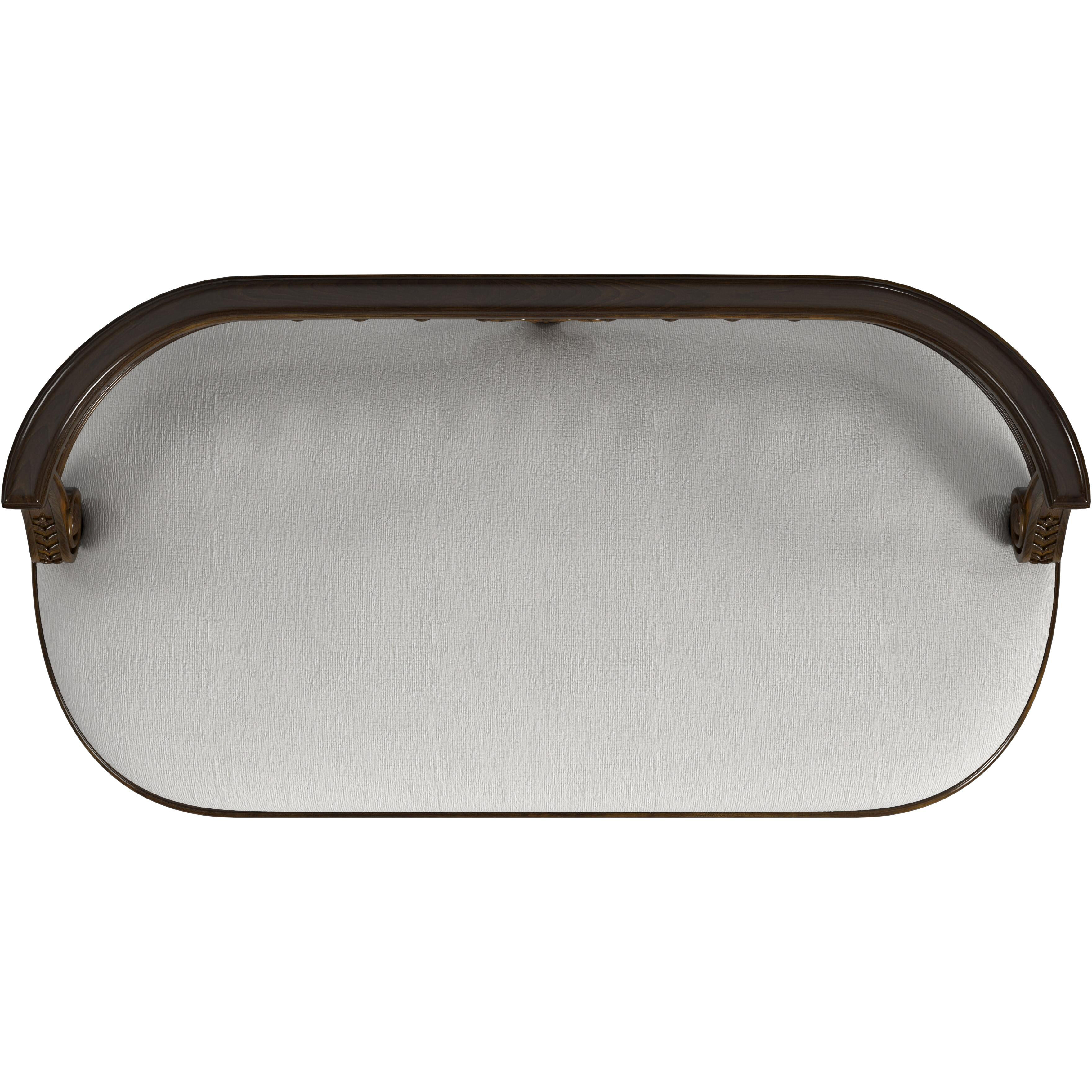 Hathaway 37" Upholstered Bench in Antique Cherry