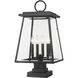 Broughton 4 Light 24.25 inch Black Outdoor Pier Mounted Fixture