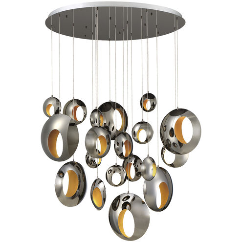 Arlington LED 51 inch Blackened Chrome Chandelier Ceiling Light