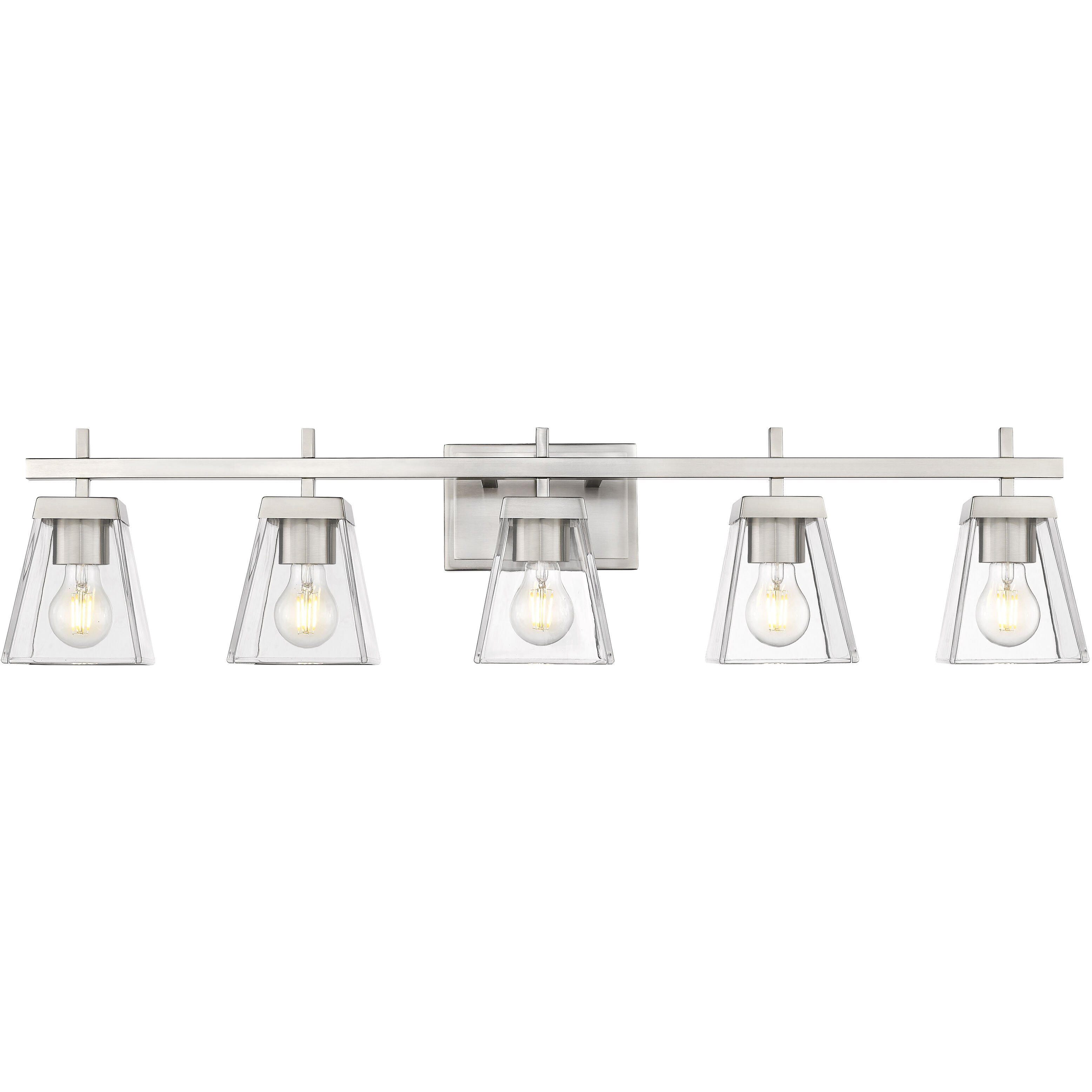 Lauren 5 Light 39 inch Brushed Nickel Vanity Wall Light