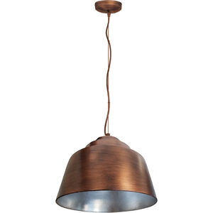Palermo 3 Light 16 inch Copper Plated and Silver Pendant Ceiling Light