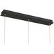 Butterfly LED 26 inch Black and Gold Linear Pendant Ceiling Light