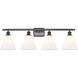Ballston Ballston Cone 4 Light 38 inch Oil Rubbed Bronze Bath Vanity Light Wall Light in Matte White Glass