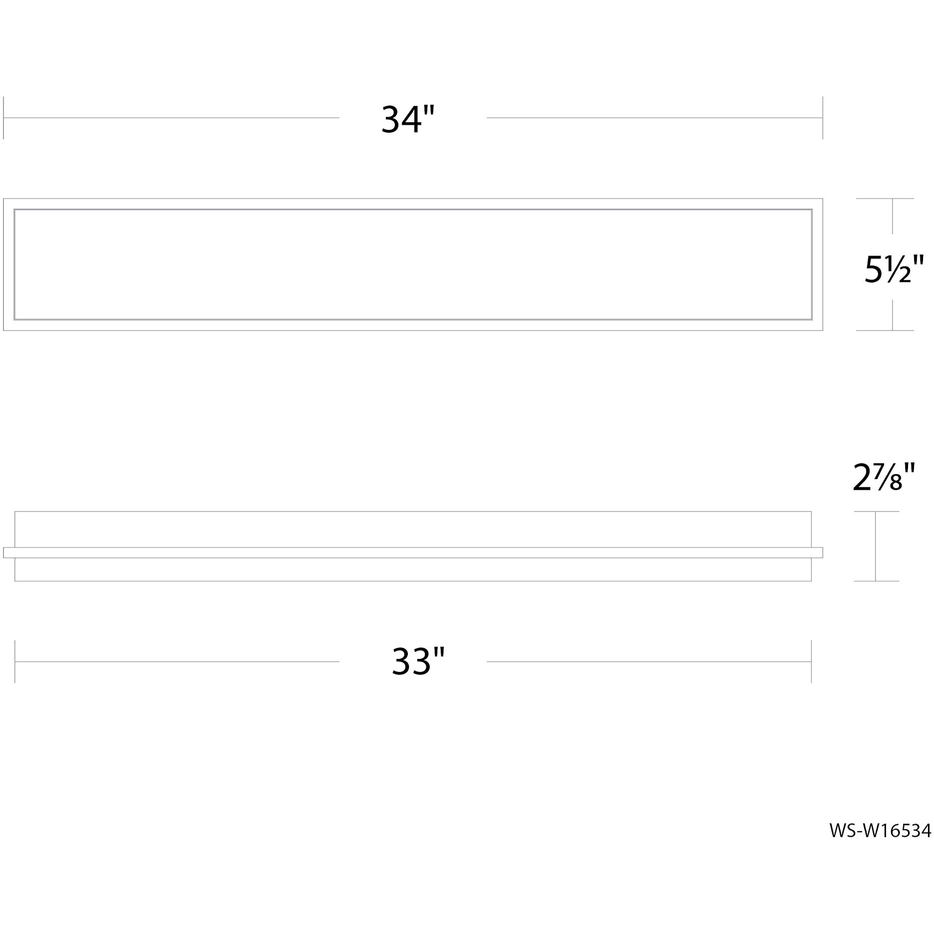 Ice Bar LED 34 inch Black Outdoor Wall Lighting in 2700K