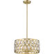 Dealey 5 Light 19.25 inch Heirloom Brass Chandelier Ceiling Light