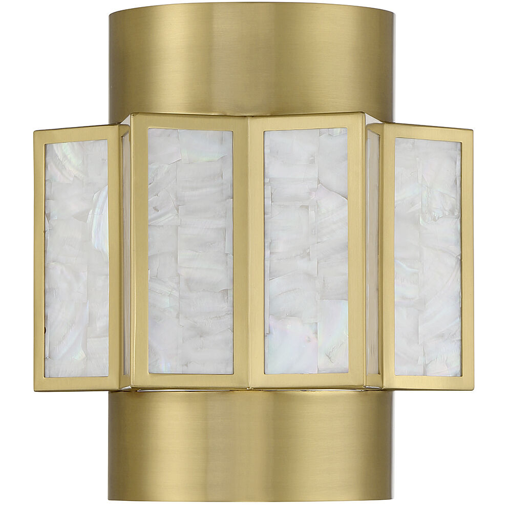 Gideon 2 Light 10 inch Warm Brass Wall Sconce Wall Light