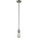 Franklin Restoration Bare Bulb 1 Light 2 inch Brushed Satin Nickel Mini Pendant Ceiling Light in Incandescent
