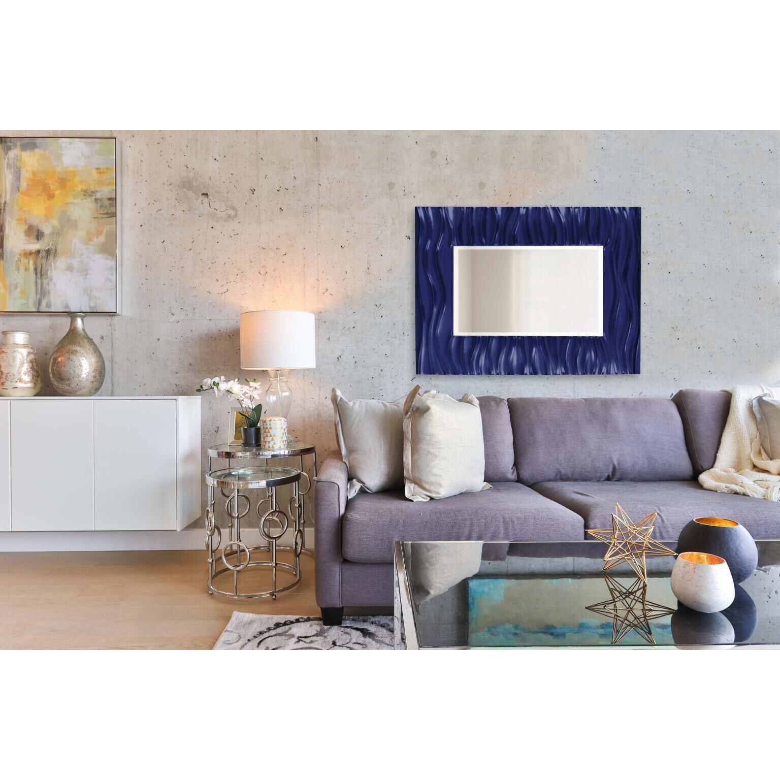 Zenith 39 X 31 inch Navy Mirror