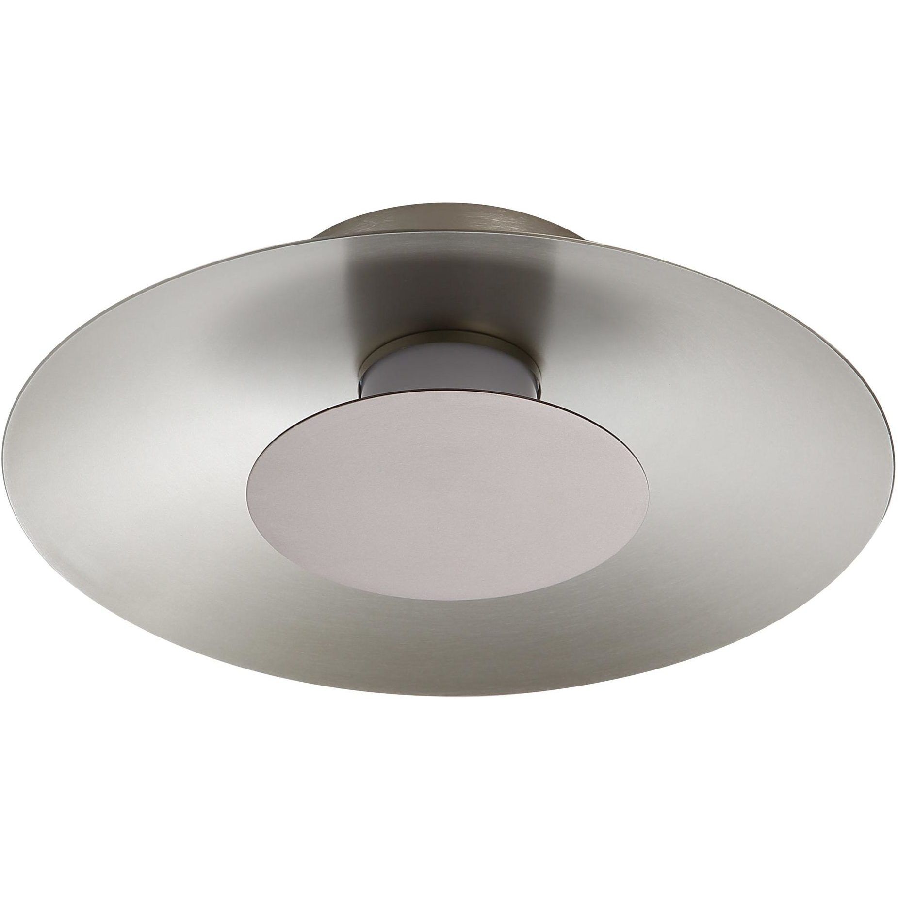 Yep Luma LED 11.75 inch Sand Nickel Flush Mount Ceiling Light in Coffee Silver