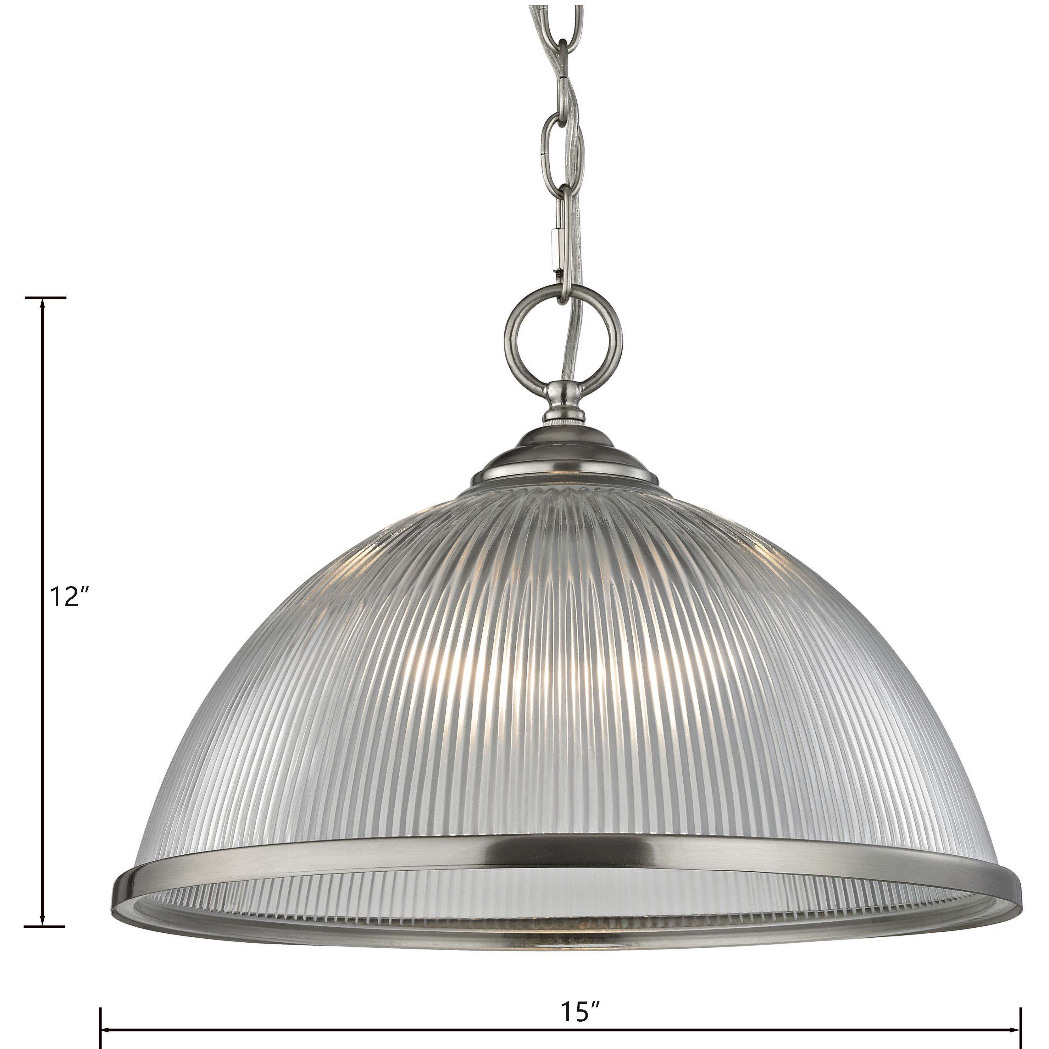 Liberty Park 1 Light 15 inch Brushed Nickel Pendant Ceiling Light