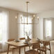 Salerno 6 Light 42 inch Warm Brass Chandelier Ceiling Light, Essentials