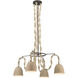 Cordon 4 Light 40 inch Dark Bronze and Natural Pendant Ceiling Light