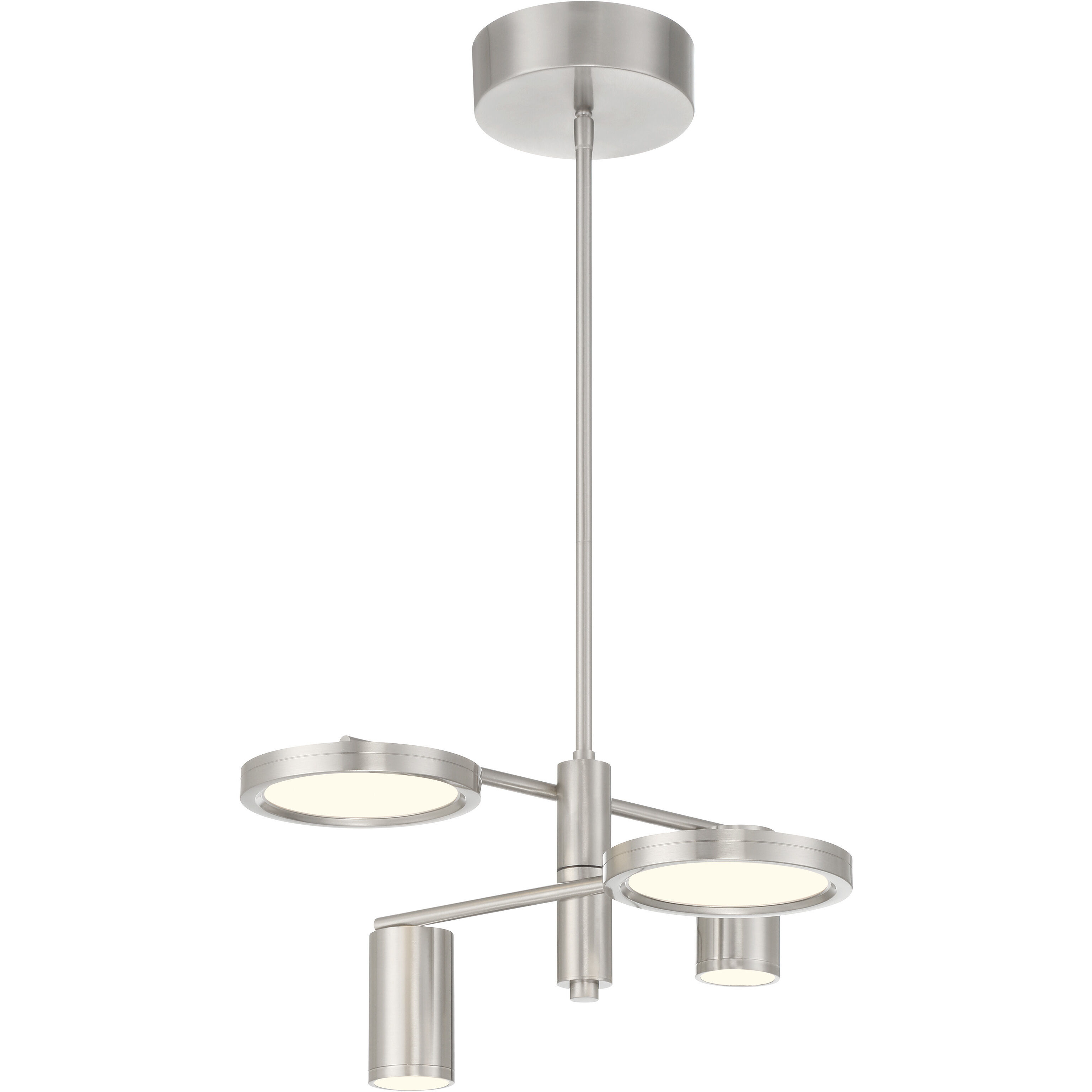 Swivel LED 19.75 inch Brushed Nickel Chandelier Ceiling Light