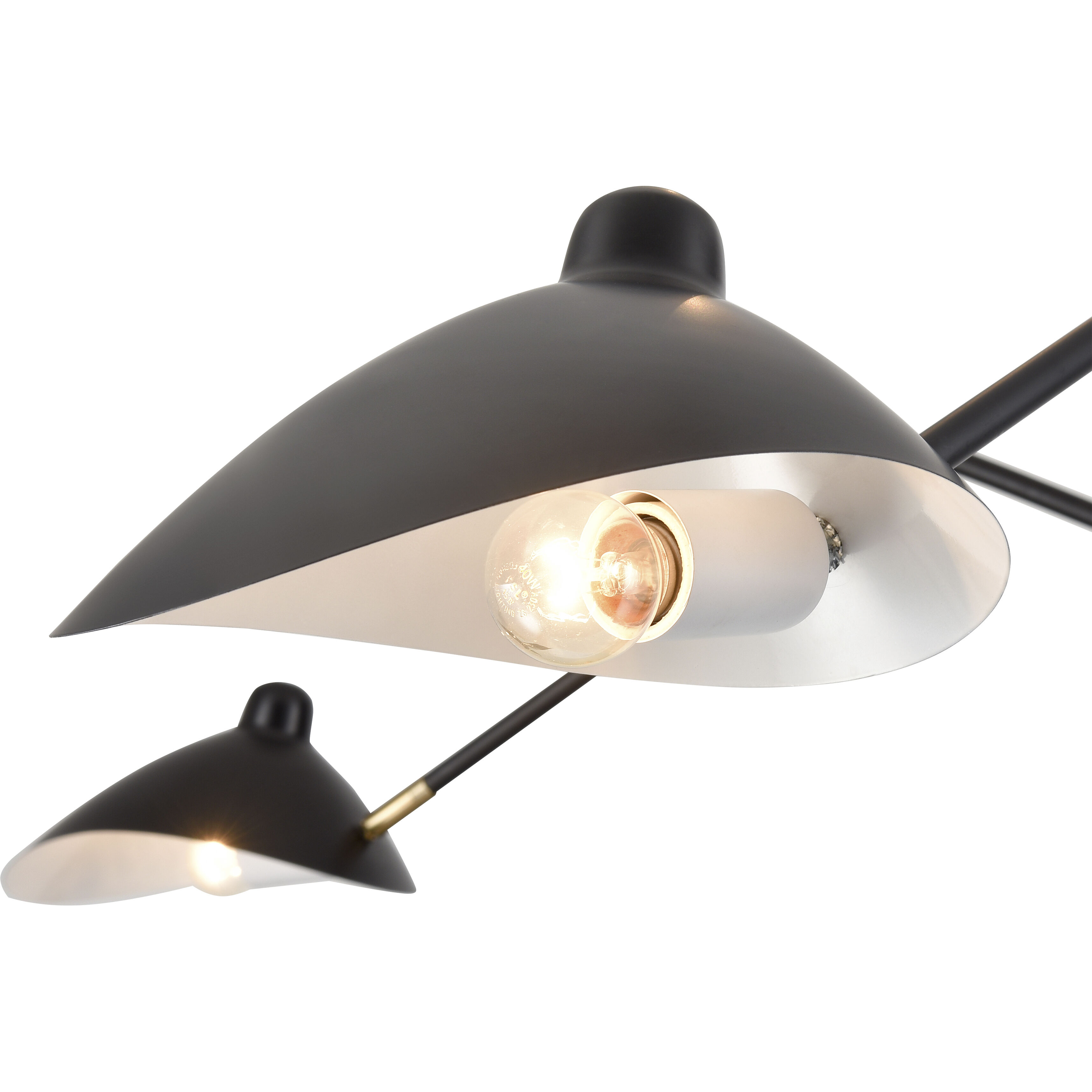 Risley 81.5 inch 40 watt Matte Black with Aged Brass Floor Lamp Portable Light