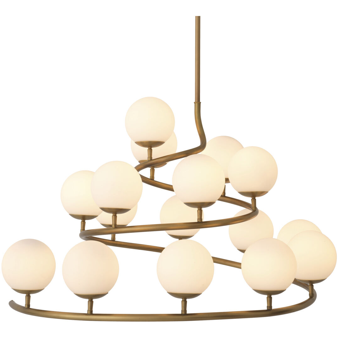 Brissac 16 Light 41.34 inch Antique Brass Chandelier Ceiling Light