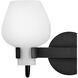 Sylvie 2 Light 14.75 inch Black Bath Light Wall Light