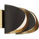 Flare 2 Light 16.25 inch Legacy Brass and Dark Bronze Vanity Light Wall Light