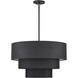 Bainbridge 5 Light 28 inch Black Pendant Chandelier Ceiling Light, Medium