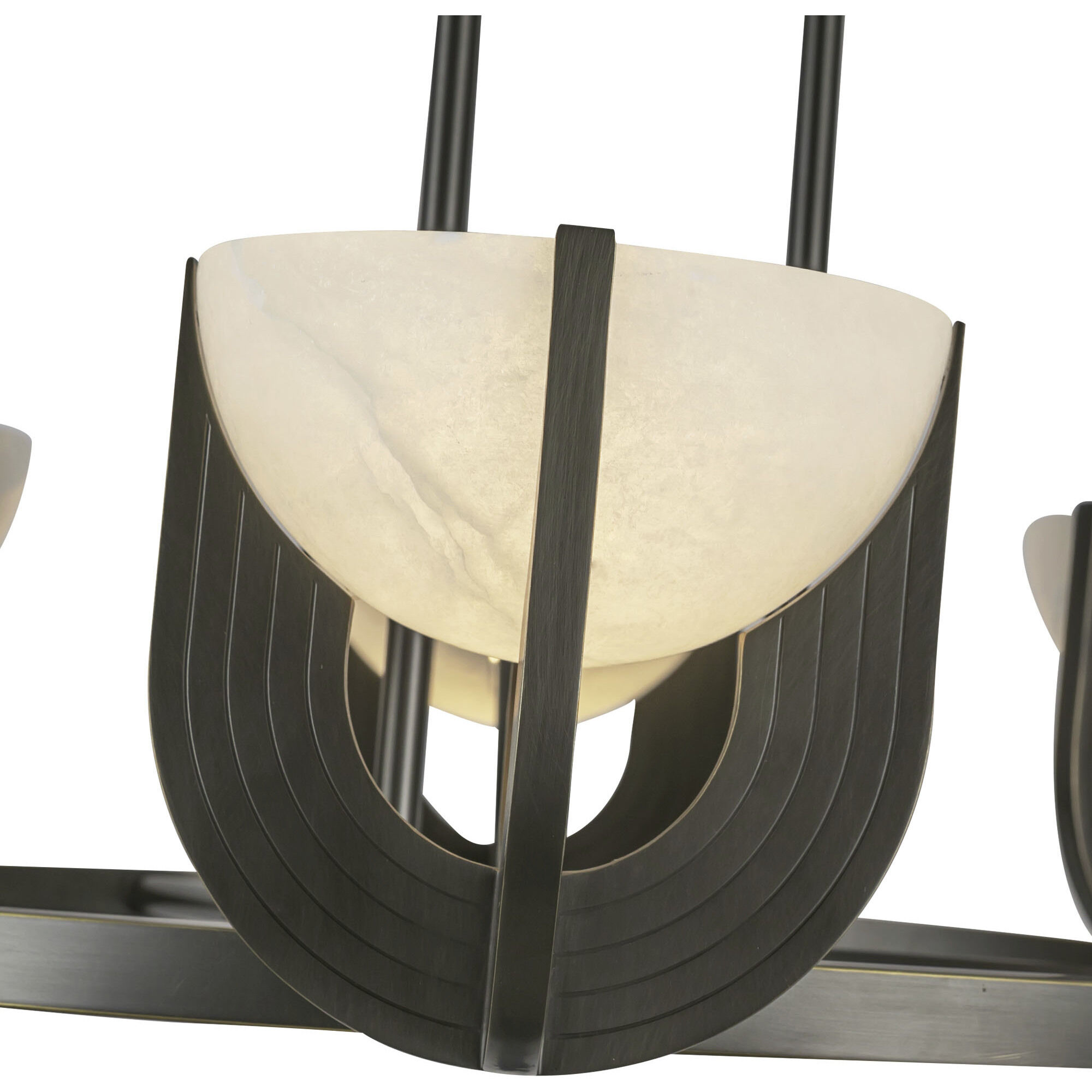 Colette LED 27.25 inch Urban Bronze/Alabaster Chandelier Ceiling Light