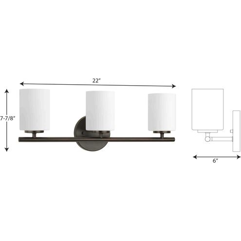 Replay 3 Light 22 inch Antique Bronze Bath Vanity Wall Light