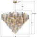 Addis 40 Light 62 inch Aged Brass Chandelier Ceiling Light