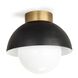 Montreux 1 Light 11.75 inch Oil Rubbed Bronze and Natural Brass Flush Mount Ceiling Light