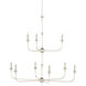 Nottaway 9 Light 44.25 inch Champagne Two-Tier Chandelier Ceiling Light