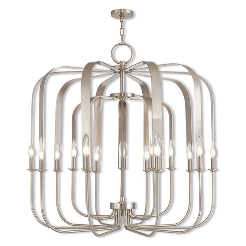 Addison 15 Light 42 inch Brushed Nickel Foyer Chandelier Ceiling Light