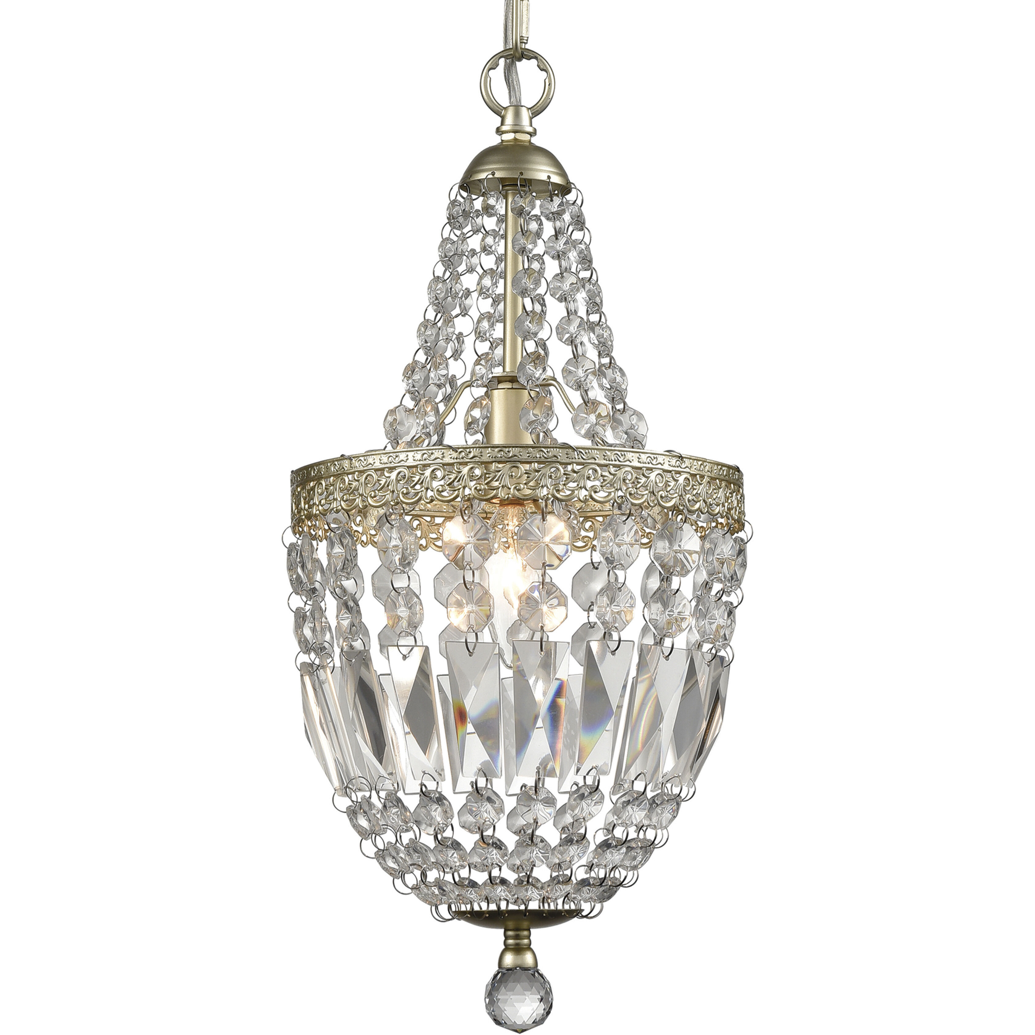 Morley 1 Light 8 inch Champagne Gold Mini Pendant Ceiling Light
