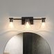 Gilford 3 Light 24 inch Matte Black Vanity Light Wall Light