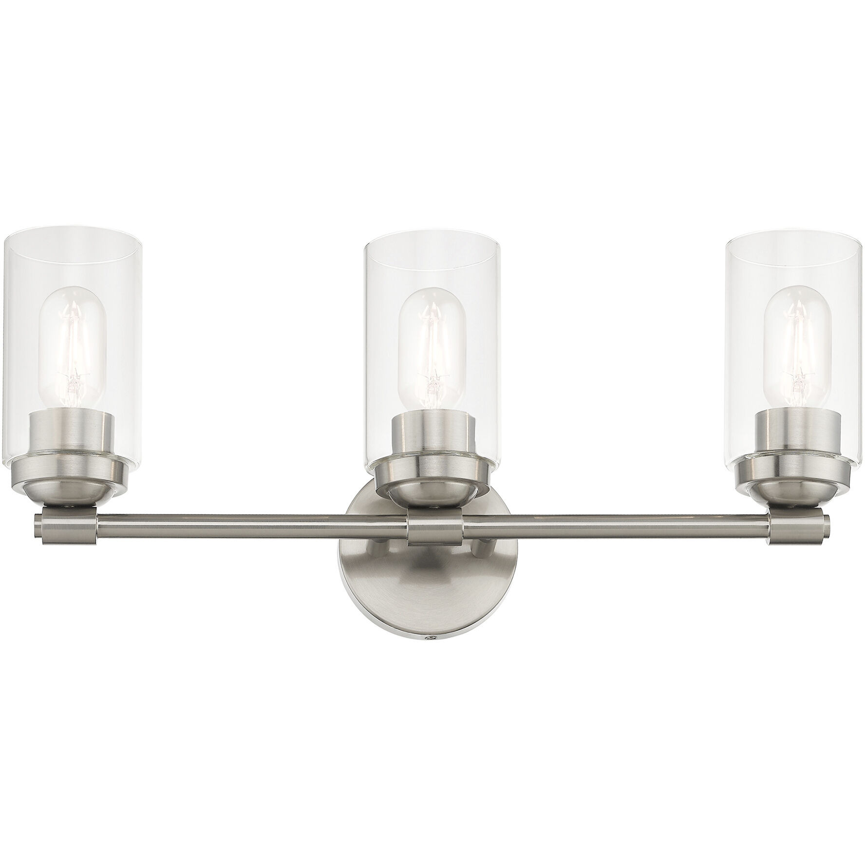 Whittier 3 Light 22 inch Brushed Nickel Vanity Sconce Wall Light