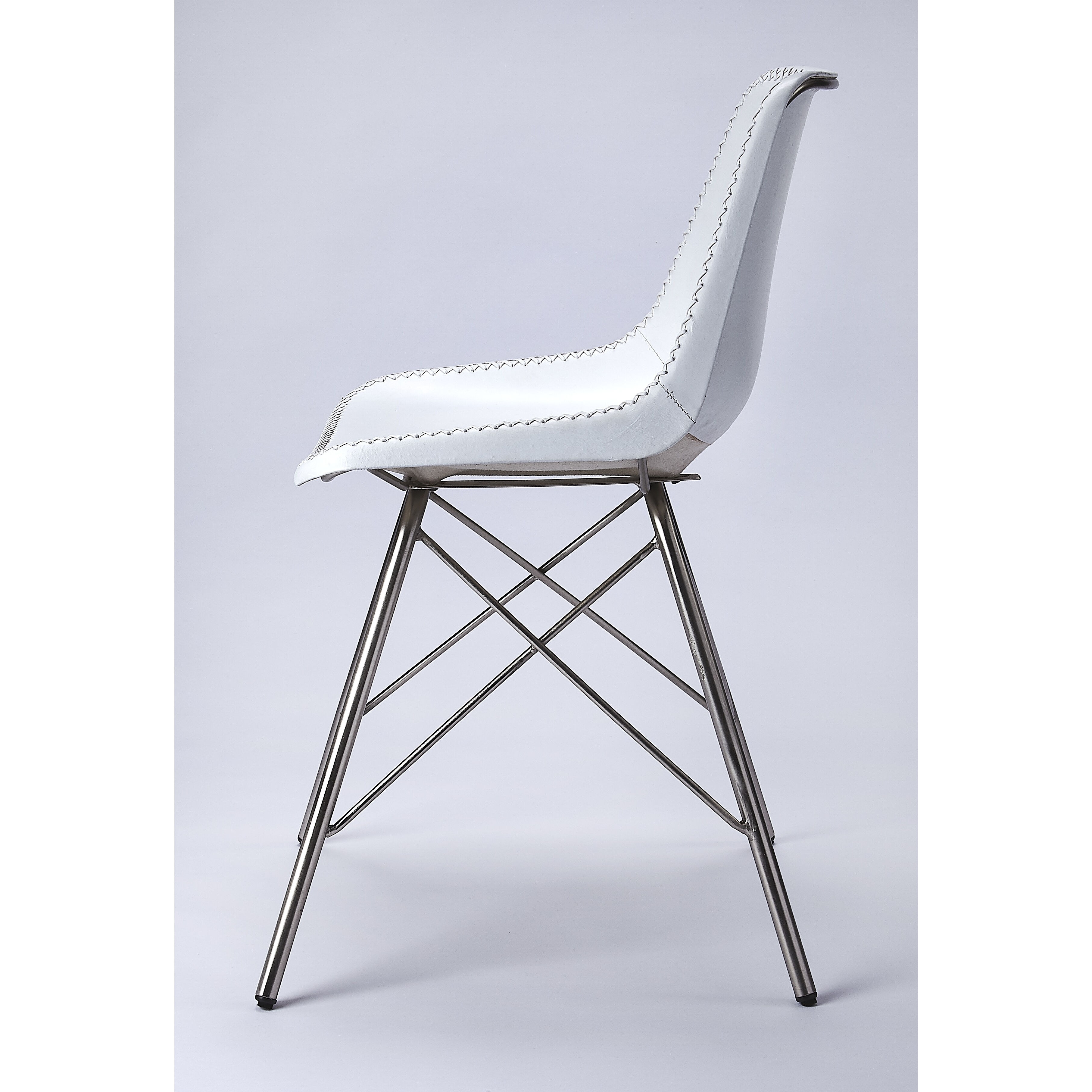 Butler Loft Inland  White Leather Accent Chair
