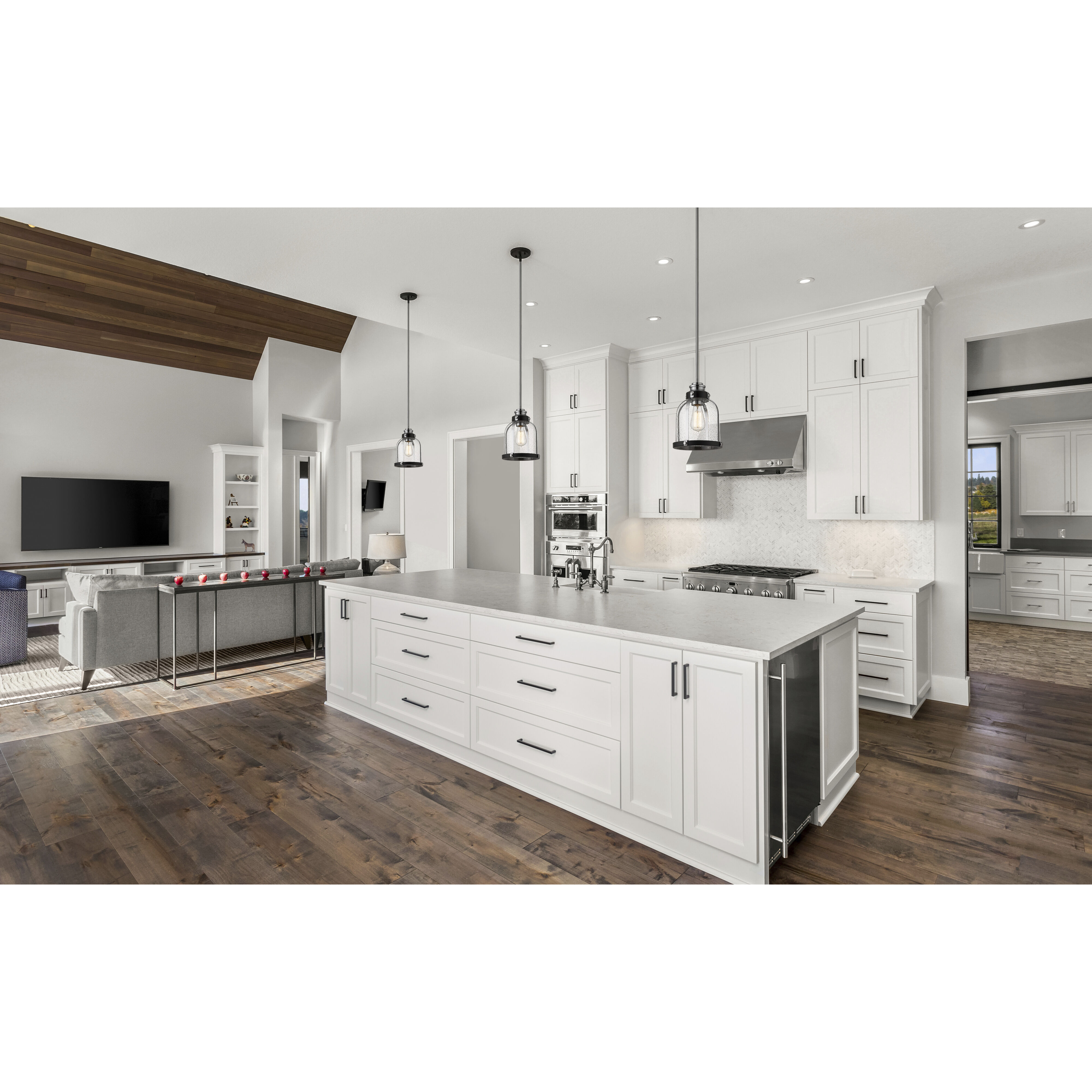 Burren 1 Light 8.75 inch Matte Black and Chrome Pendant Ceiling Light